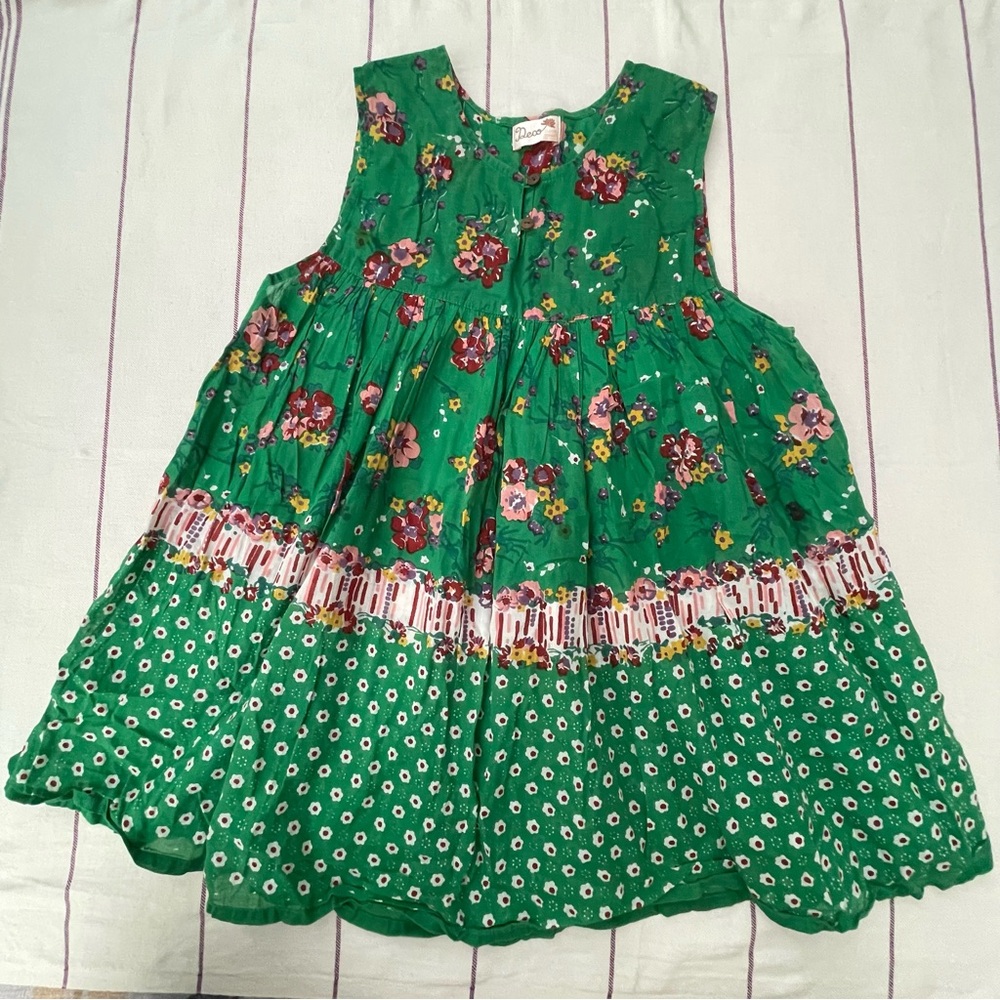 Japanese brand made in India mixed floral print sleeveless blouse tunic length